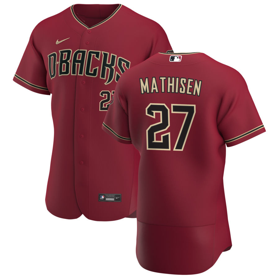Arizona Diamondbacks #27 Wyatt Mathisen Men Nike Crimson Authentic Alternate Team MLB Jersey